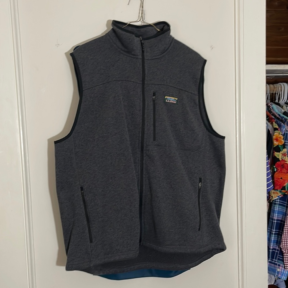 LL Bean gray vest, like new. XL